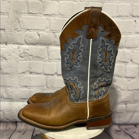 Laredo Women's Brown and Blue Heeled Boots Sz 6.5 - Picture 4 of 9